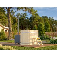 Fjordholz Holzbadezuber Oval Größe 1 mit Außenofen Unkategorisiert online kaufen Fjordholz Holzbadezuber Oval Größe 1 mit Außenofen Unkategorisiert online kaufen