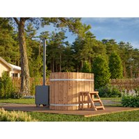 Fjordholz Holzbadezuber Oval Größe 2 mit Außenofen Unkategorisiert online kaufen