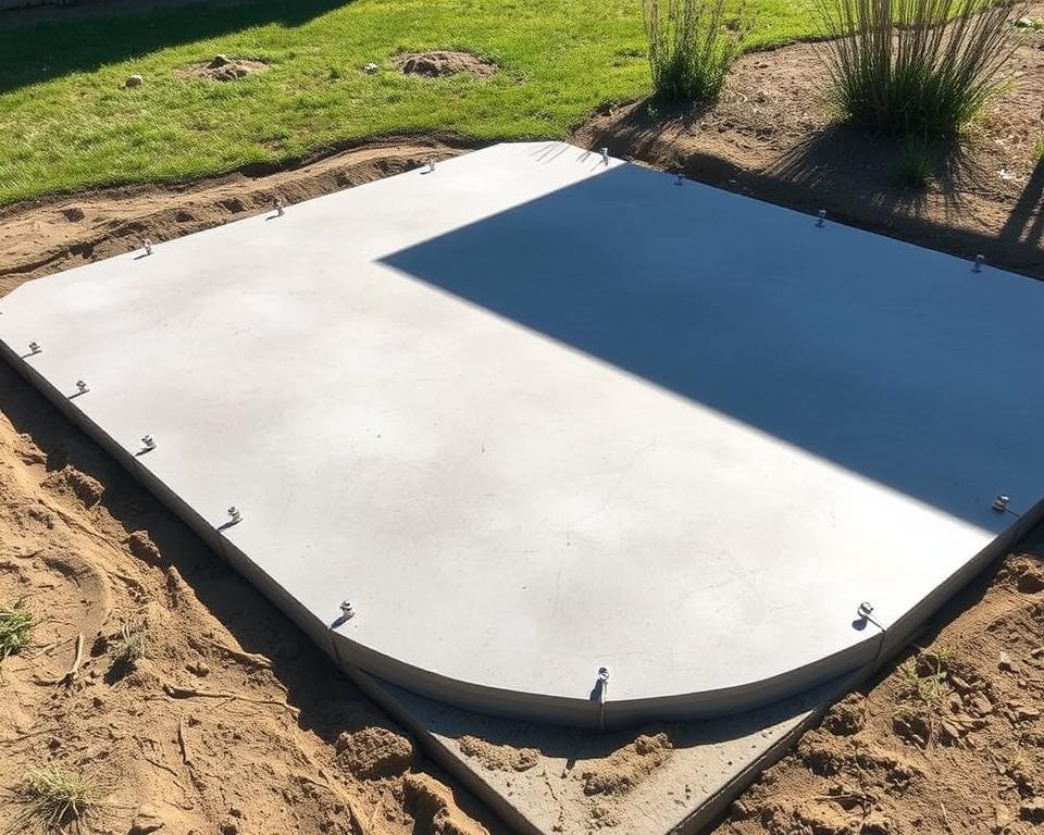 Hot Tub Betonplatte Fundamentbau