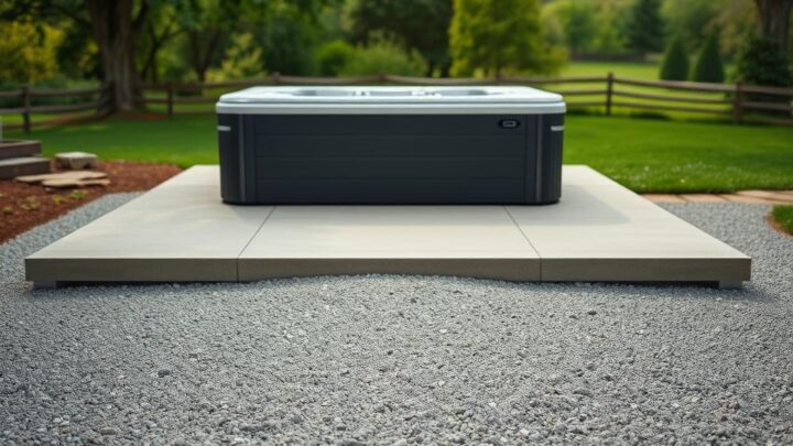 Geeigneter Untergrund für Hot Tub